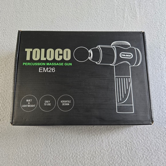 TOLOCO Other - TOLOCO EM26 Percussion Massage Gun Unisex OS Black Deep Tissue 10 Heads LED